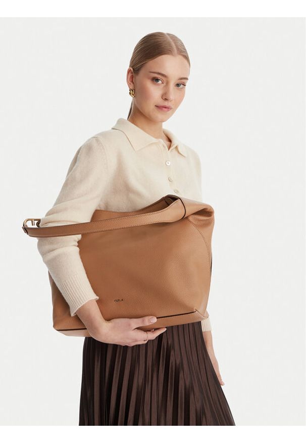 Furla Torebka Lara L WB01876 HSF000 BG YU500 1007 Brązowy. Kolor: brązowy. Materiał: skórzane