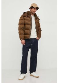 Sisley sweter wełniany męski kolor beżowy. Kolor: beżowy. Materiał: wełna. Wzór: gładki. Styl: klasyczny #2