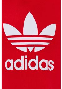 adidas Originals - Bluza bawełniana. Typ kołnierza: kaptur. Kolor: czerwony. Materiał: bawełna. Wzór: nadruk #2