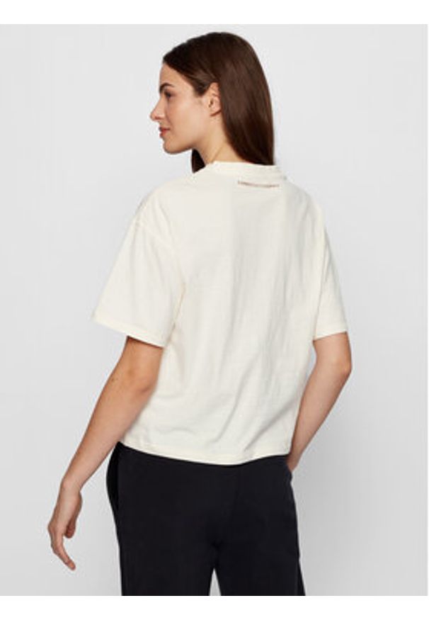 BOSS - Boss T-Shirt C_Evina_Active 50457388 Beżowy Relaxed Fit. Kolor: beżowy. Materiał: bawełna