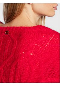 TwinSet - TWINSET Sweter 222TT3340 Czerwony Relaxed Fit. Kolor: czerwony. Materiał: syntetyk #4