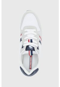 U.S. Polo Assn. buty kolor biały. Nosek buta: okrągły. Zapięcie: sznurówki. Kolor: biały. Obcas: na obcasie. Wysokość obcasa: niski