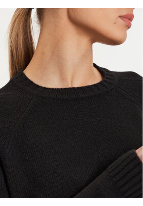 Weekend Max Mara Sweter Gabbia 24253661 Czarny Relaxed Fit. Kolor: czarny. Materiał: wełna