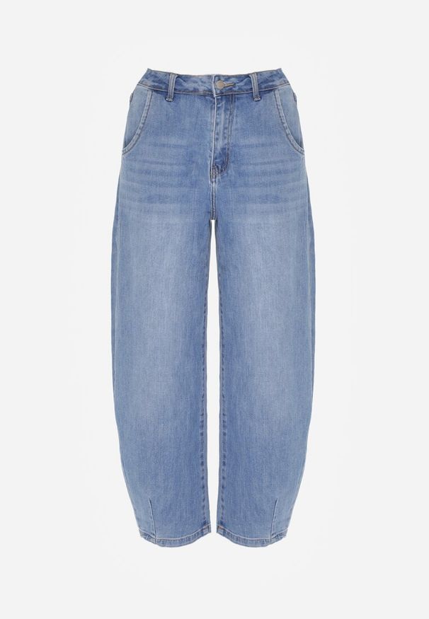 Born2be - Niebieskie Jeansy z Bawełną w Stylu Balloon Vilinevera. Okazja: na co dzień. Kolor: niebieski. Styl: casual