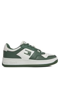 Tommy Jeans Sneakersy Basket Premium EM0EM01216 Zielony. Kolor: zielony. Materiał: skóra
