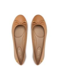Lauren Ralph Lauren - LAUREN RALPH LAUREN Baleriny Jayna 802824650015 Brązowy. Kolor: brązowy. Materiał: skóra #6