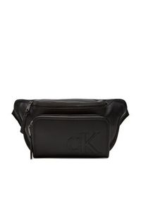 Calvin Klein Nerka Sculpted Impression Waistbag 38 LV04G3160G Czarny. Kolor: czarny. Materiał: skóra #4