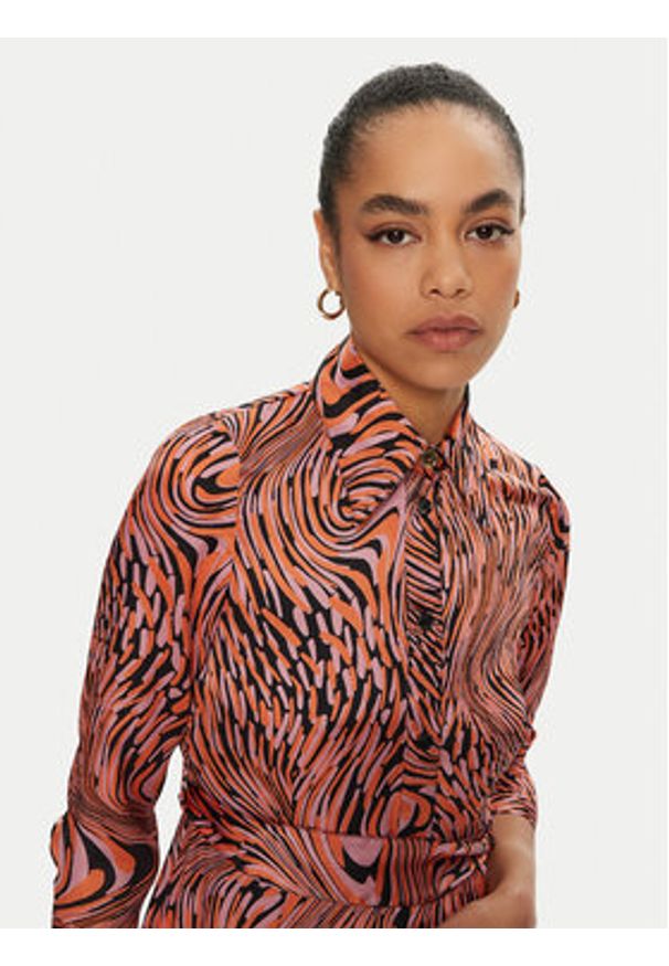 Pinko - PINKO Sukienka koszulowa 102834 A1KD Pomarańczowy Regular Fit. Kolor: pomarańczowy. Materiał: syntetyk. Typ sukienki: koszulowe