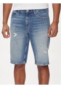 Tommy Jeans Szorty jeansowe Ryan DM0DM19453 Niebieski Slim Fit. Kolor: niebieski. Materiał: bawełna