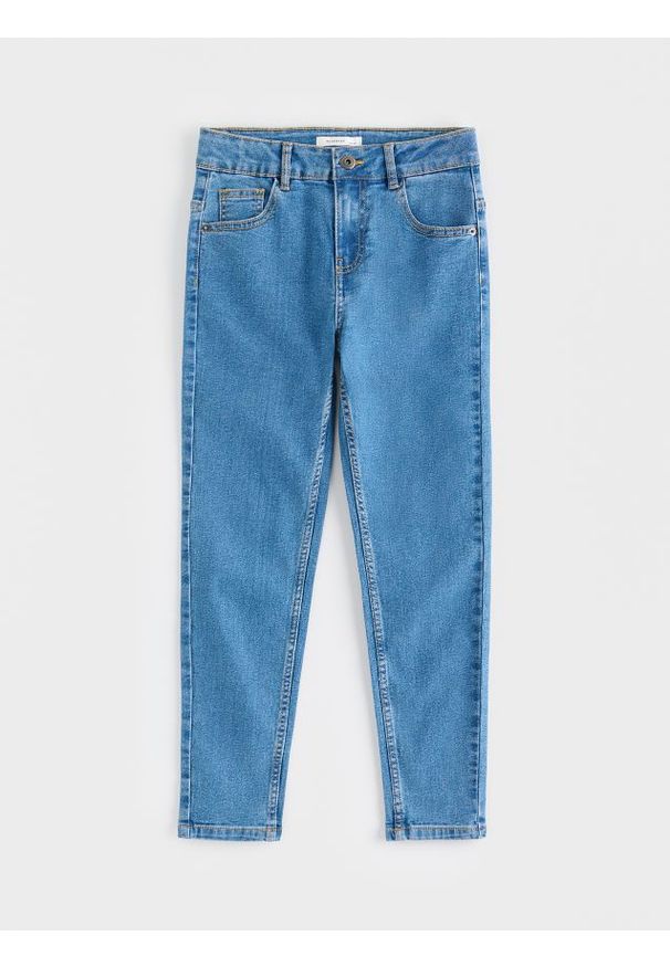 Reserved - Jeansy slim - niebieski. Kolor: niebieski