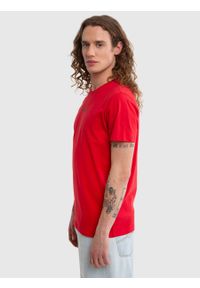 Big-Star - Koszulka męska z linii Authentic z nadrukiem czerwona Techmunen 603. Kolor: czerwony. Materiał: materiał, bawełna. Wzór: nadruk. Styl: elegancki