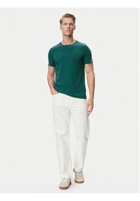 Tommy Jeans T-Shirt DM0DM04411 Zielony ciemny Slim Fit. Kolor: zielony. Materiał: bawełna #4