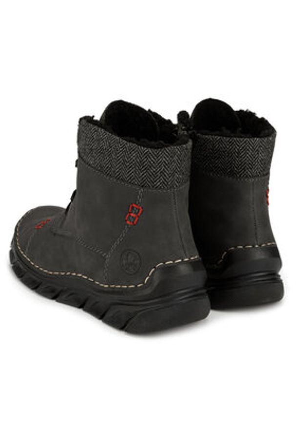 Rieker Trzewiki 55031-45 Szary. Kolor: szary. Materiał: materiał