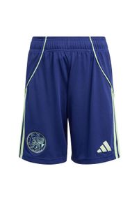 Adidas - Szorty Ajax Amsterdam 25/26 Away Kids. Kolor: niebieski. Sport: piłka nożna