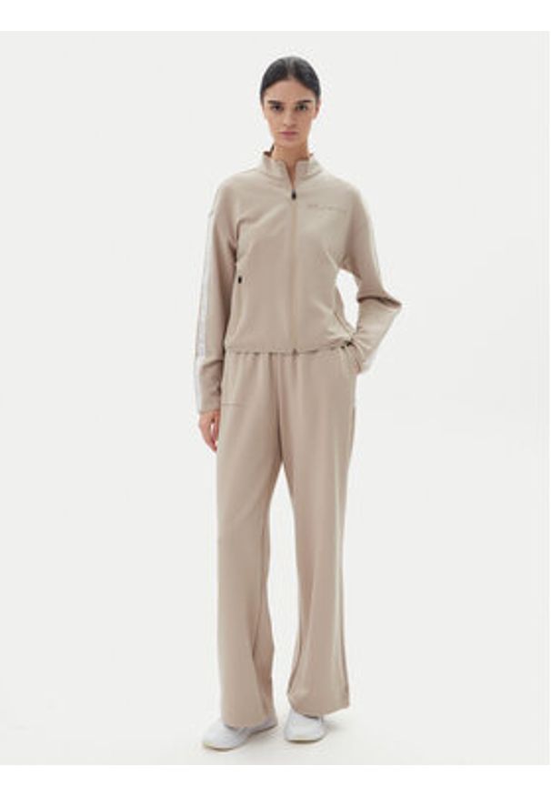 EA7 Emporio Armani Bluza 7W000275 AF12501 U6155 Beżowy Regular Fit. Kolor: beżowy. Materiał: syntetyk