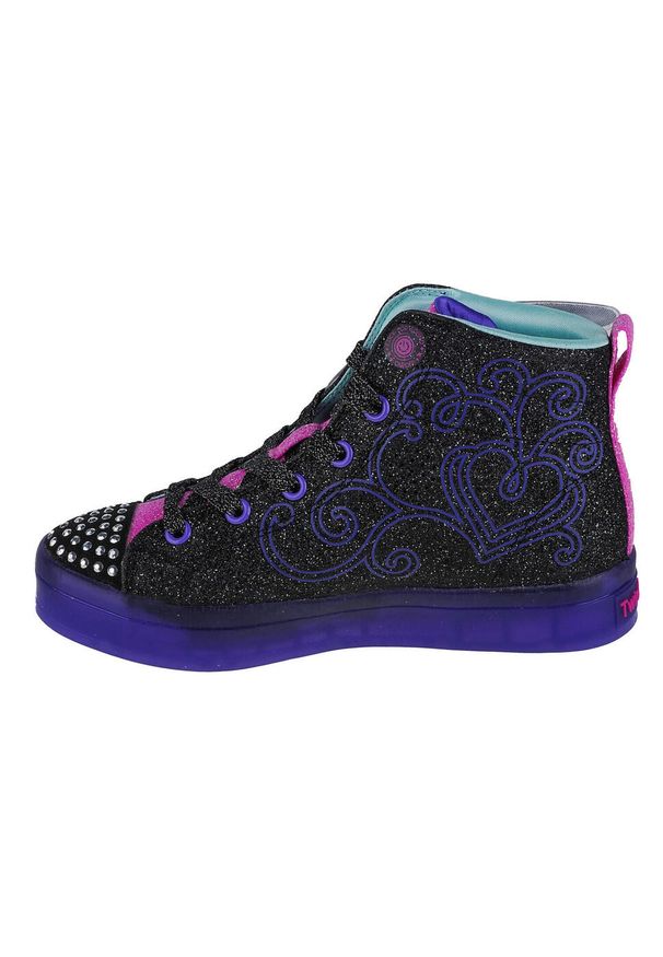 skechers - Buty sportowe do chodzenia dziewczęce, Skechers Twi-Lites 2.0-Twinkle Wishes. Zapięcie: sznurówki. Kolor: czarny, niebieski, wielokolorowy. Materiał: materiał. Szerokość cholewki: normalna. Sport: turystyka piesza
