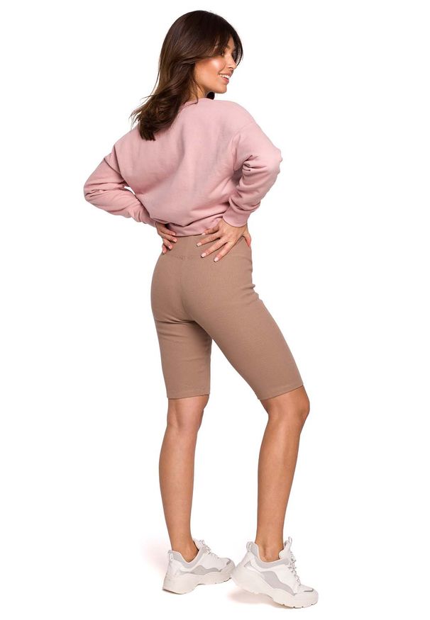 MOE - Legginsy Typu Kolarki - Cappuccino. Materiał: elastan, bawełna