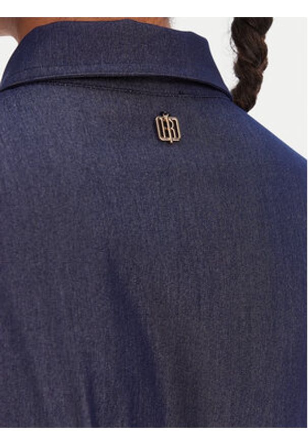 Fracomina Sukienka koszulowa FR26SD4003D470F9 Granatowy Regular Fit. Kolor: niebieski. Materiał: syntetyk. Typ sukienki: koszulowe