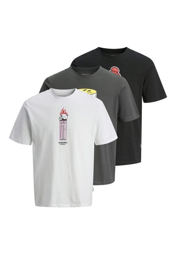 Jack & Jones Komplet t-shirtów Holiday Skull 12294420 Kolorowy Regular Fit. Materiał: bawełna. Wzór: kolorowy