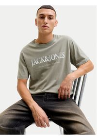 Jack & Jones T-Shirt Evin 12290173 Szary Regular Fit. Kolor: szary. Materiał: bawełna #8