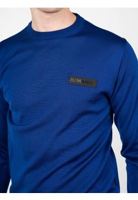 Plein Sport Sweter "Merino" | MPPS90181 | Mężczyzna | Niebieski. Okazja: na co dzień. Kolor: niebieski. Materiał: wełna. Wzór: aplikacja. Styl: sportowy #3