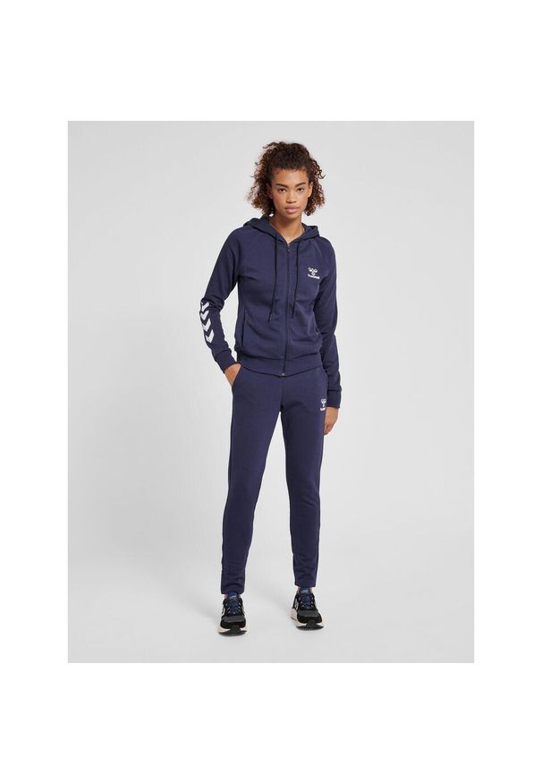 Damska bluza z kapturem zapinana na zamek Hummel Noni 2.0. Typ kołnierza: kaptur. Kolor: niebieski. Sport: fitness