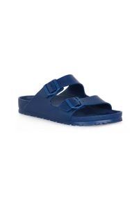 Klapki damskie Birkenstock Arizona Eva. Kolor: niebieski. Materiał: materiał, syntetyk