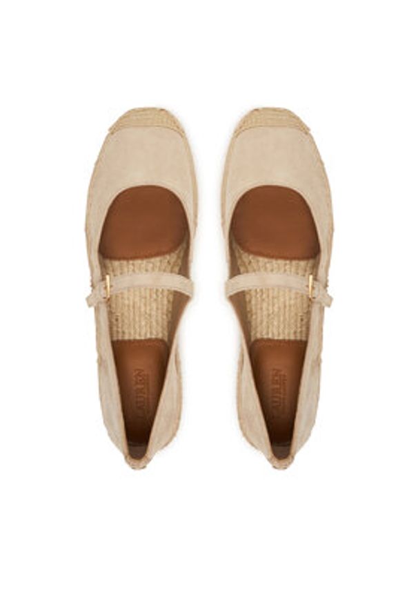 Lauren Ralph Lauren - LAUREN RALPH LAUREN Espadryle 802P06401001 Beżowy. Kolor: beżowy. Materiał: zamsz, skóra