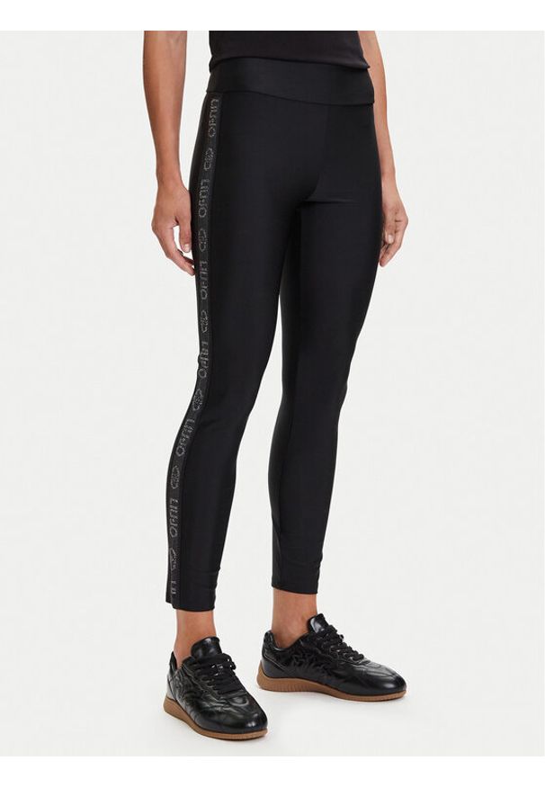 Liu Jo Sport Legginsy TF5119 J7912 Czarny Regular Fit. Kolor: czarny. Materiał: syntetyk. Styl: sportowy