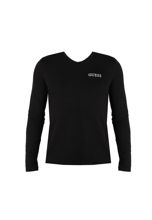 Guess Longsleeve | X2BI16KAKB1 | Mężczyzna | Czarny. Okazja: na co dzień. Kolor: czarny. Materiał: bawełna, elastan. Długość rękawa: długi rękaw. Styl: elegancki, casual