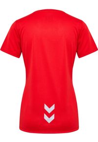 Koszulka sportowa treningowa damska T-shirt Hummel RUN Jersey. Kolor: czerwony, różowy, wielokolorowy. Materiał: jersey. Sport: bieganie