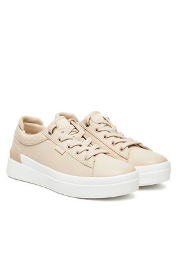 skechers - Skechers Sneakersy BOBS D'Vine Sky-Main Step 114581/NAT Beżowy. Kolor: beżowy. Materiał: skóra