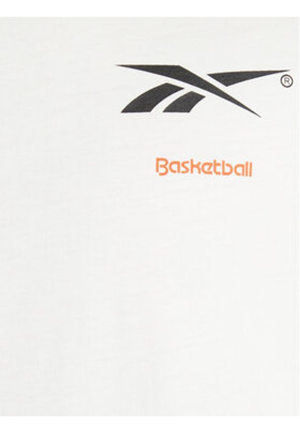 Reebok T-Shirt Reebok Basketball Court Top T-Shirt HN5804 Biały Relaxed Fit. Kolor: biały. Materiał: bawełna