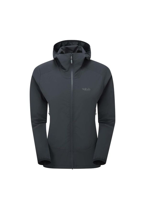 Kurtka softshellowa damska Rab Borealis Hoody z kapturem. Typ kołnierza: kaptur. Kolor: czarny