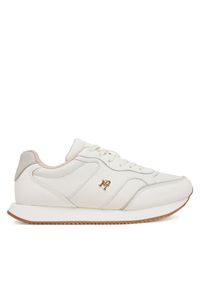 TOMMY HILFIGER - Tommy Hilfiger Sneakersy Runner FW0FW08696 Écru. Materiał: skóra
