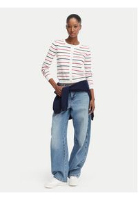 Tommy Jeans Kardigan DW0DW20976 Biały Regular Fit. Kolor: biały. Materiał: bawełna #2