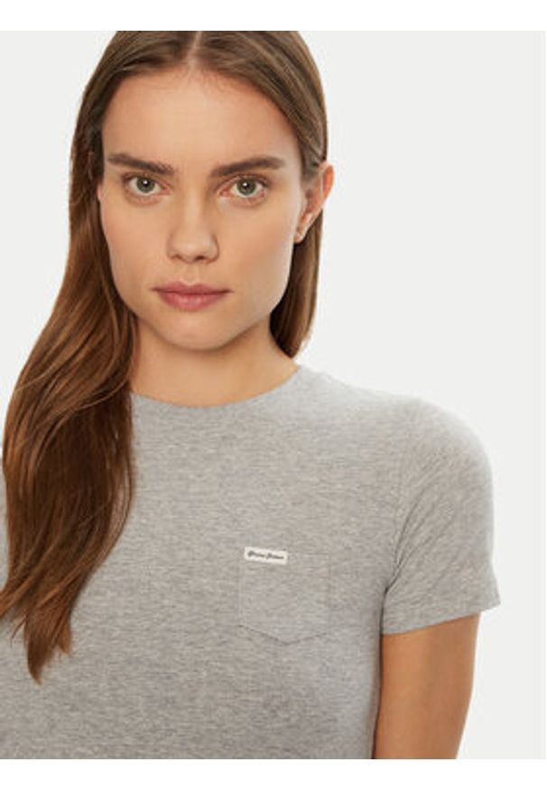 Guess Jeans T-Shirt W5RI52 J1314 Szary Regular Fit. Kolor: szary. Materiał: bawełna