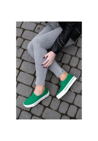 Big-Star - Zielone Tenisówki Big Star Sportowe Obuwie Damskie. Kolor: zielony. Materiał: guma. Szerokość cholewki: normalna. Styl: sportowy #10