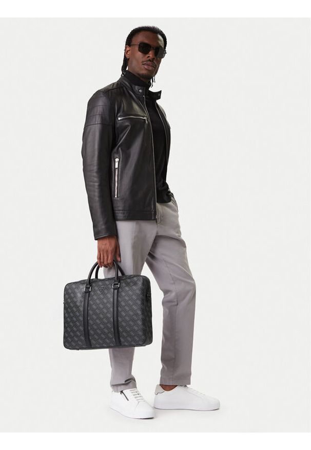 Guess Torba na laptopa HMMILO P6169 Czarny. Kolor: czarny. Materiał: skóra
