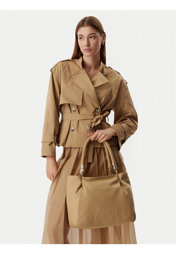 Love Moschino - LOVE MOSCHINO Torebka JC4225PP0OKA0209 Beżowy. Kolor: beżowy. Materiał: skórzane