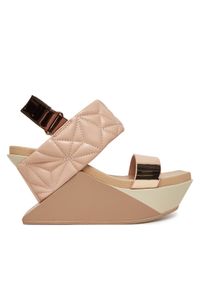 United Nude Sandały Delta Wedge Puffy 10902861188 Beżowy. Kolor: beżowy. Materiał: skóra