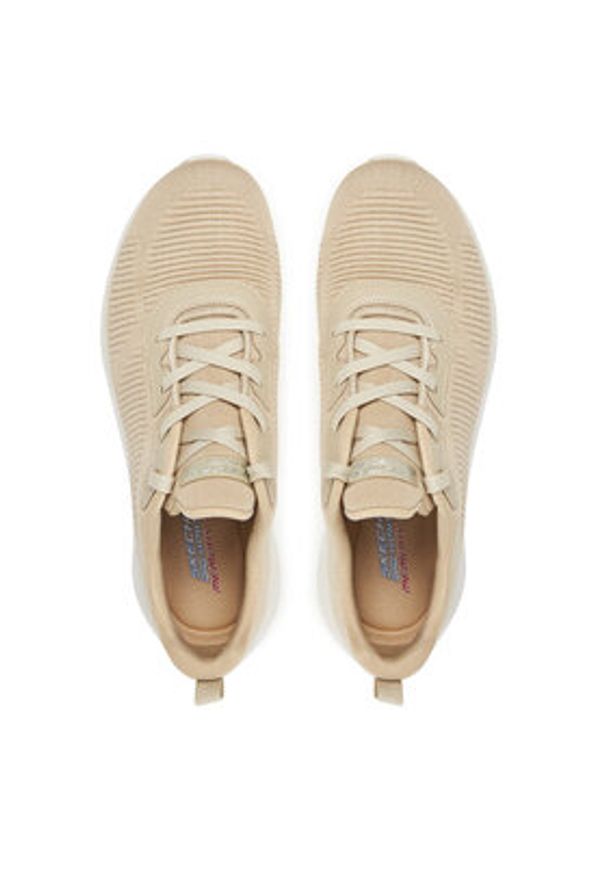 skechers - Skechers Sneakersy 32504/NAT Beżowy. Kolor: beżowy. Materiał: materiał