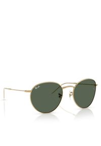 Ray-Ban Okulary przeciwsłoneczne Round Reverse 0RBR0103S 001/VR53 Złoty. Kolor: złoty #1