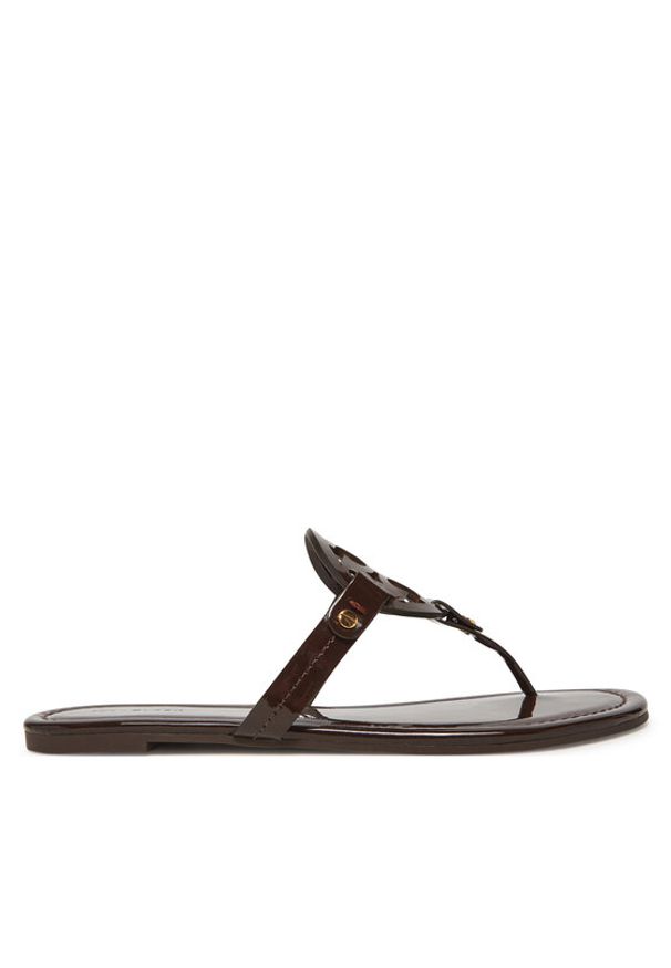 Tory Burch Japonki 11743 Brązowy. Kolor: brązowy. Materiał: skóra