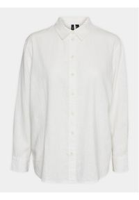 Vero Moda Koszula Linn 10305085 Biały Relaxed Fit. Kolor: biały. Materiał: len