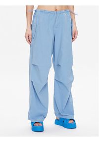 BDG Urban Outfitters Spodnie materiałowe BDG BAGGY CARGO 76475391 Niebieski Relaxed Fit. Kolor: niebieski. Materiał: materiał, bawełna #1