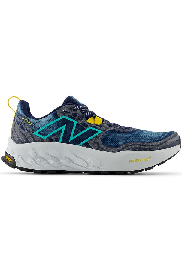 Buty męskie New Balance Fresh Foam X Hierro v8 MTHIERD8 – multikolor. Kolor: wielokolorowy. Materiał: guma, syntetyk, materiał. Szerokość cholewki: normalna. Sport: bieganie, fitness