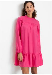 Sukienka koszulowa TENCEL™ Lyocell bonprix różowy. Kolor: różowy. Materiał: lyocell. Typ sukienki: koszulowe #6
