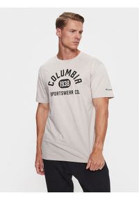 columbia - Columbia T-Shirt CSC Basic Logo™ Short Sleeve Brązowy Regular Fit. Kolor: brązowy. Materiał: bawełna