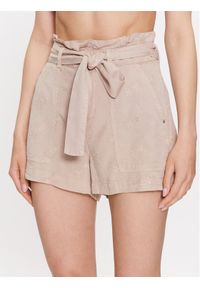 Guess Szorty materiałowe Janna W3GD0L WDP87 Beżowy Loose Fit. Kolor: beżowy. Materiał: lyocell